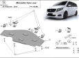 Scut metalic pentru sistemul Stop&Go Mercedes Viano W447, 4x2, 1.6 D 49