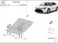 Scut antifurt din aluminiu pentru catalizator Toyota Corolla 55